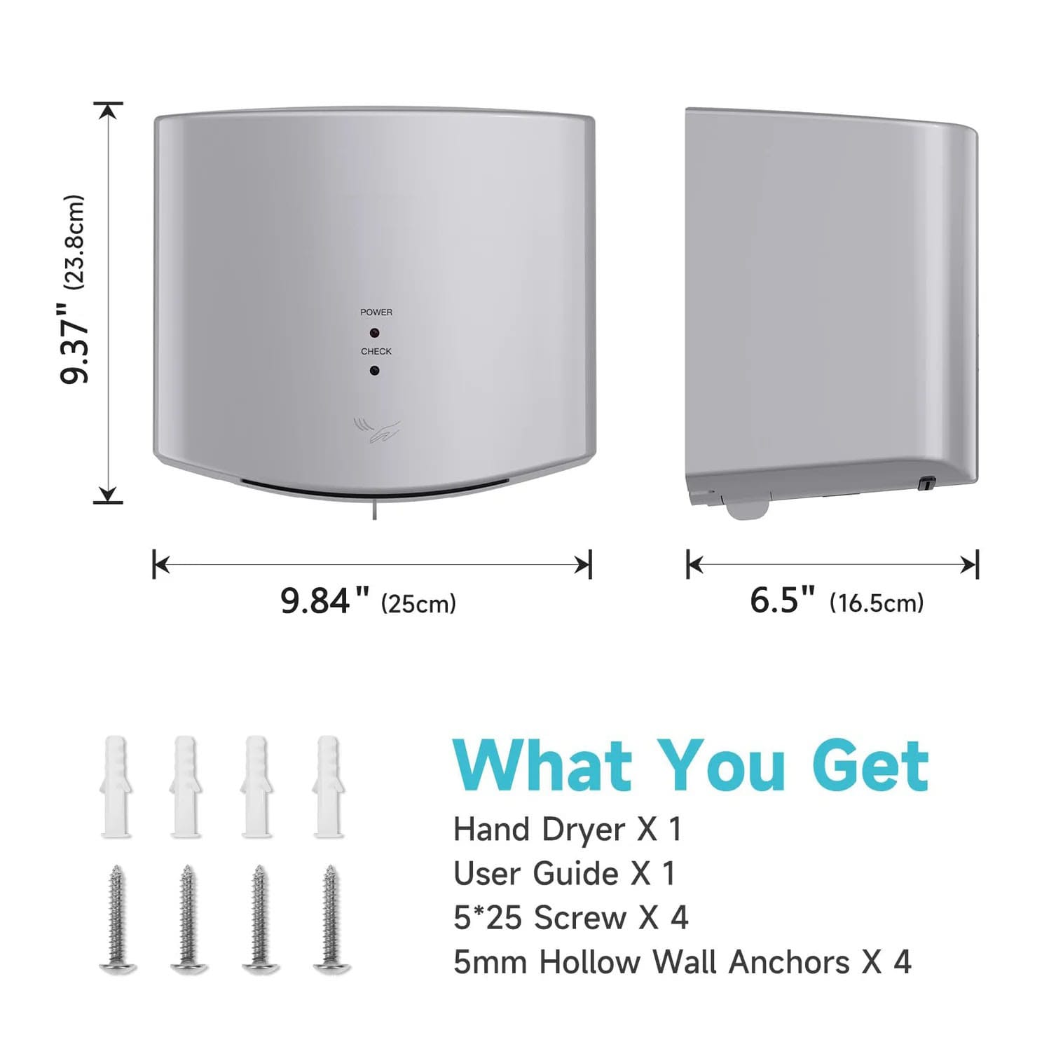 2630 Electric Plastic High Speed Hand Dryer - Image 3