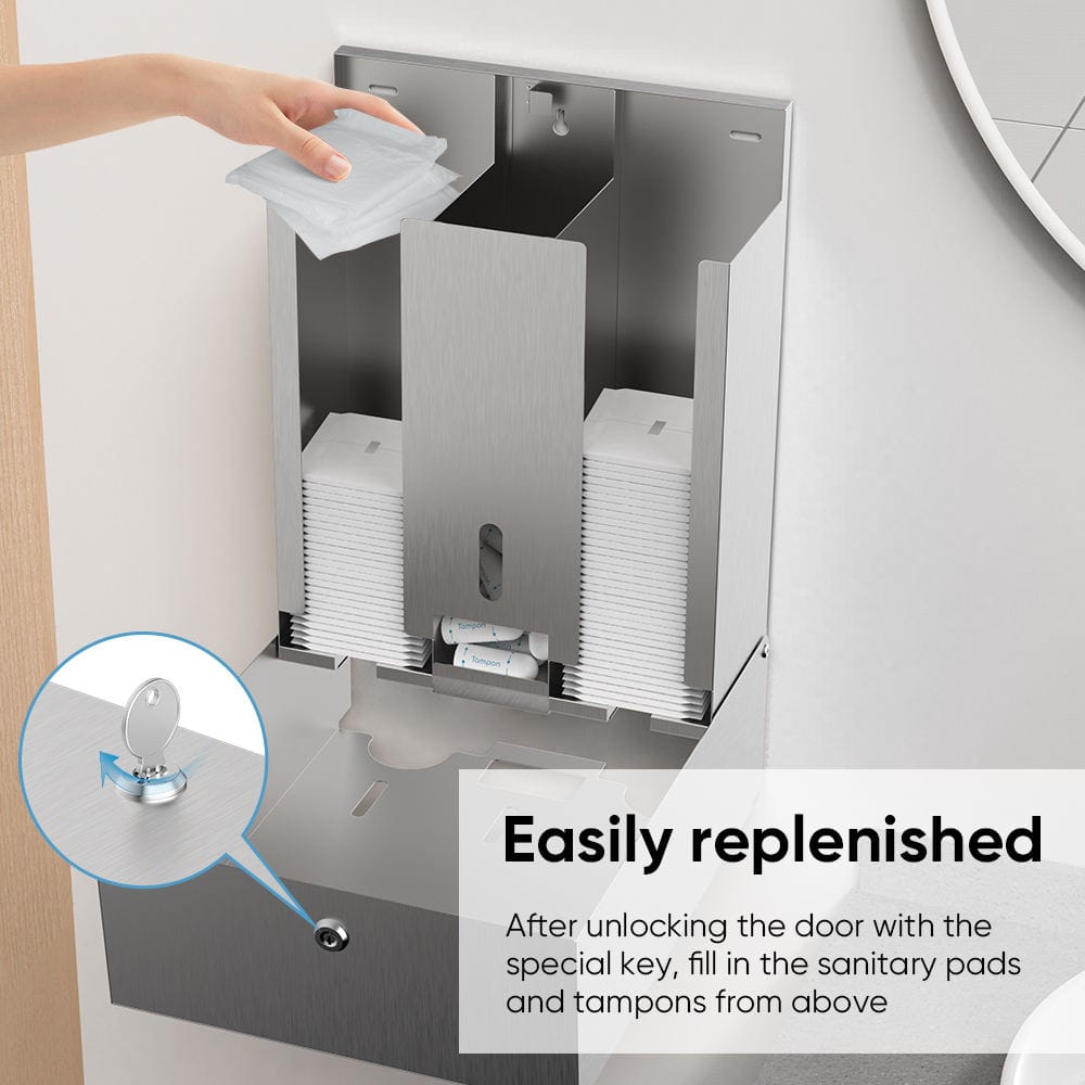 2406 Surface Mounted Sanitary Napkin and Tampon Dispenser - Image 3