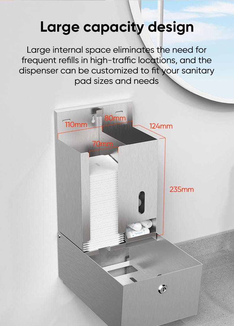 2408 Feminine Hygiene Wall Mounted Tampon and Pad Dispenser - Image 2