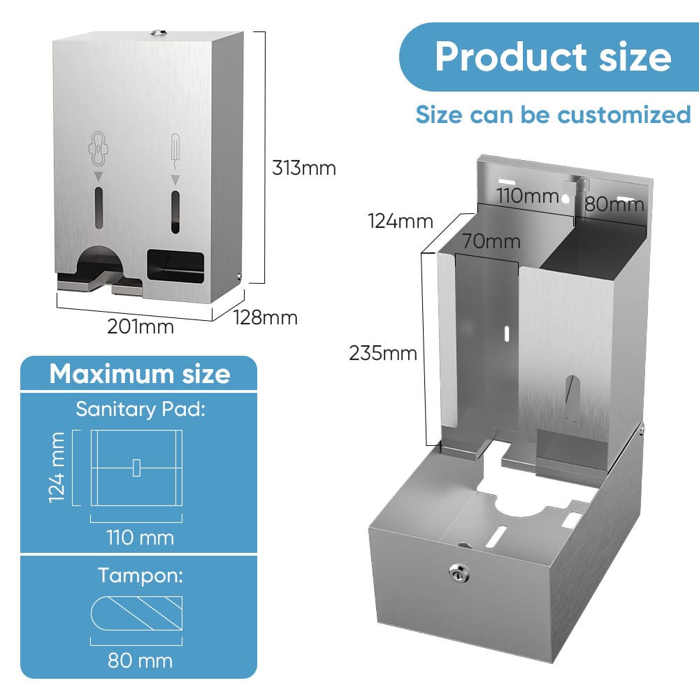 2408 Feminine Hygiene Wall Mounted Tampon and Pad Dispenser - Image 4