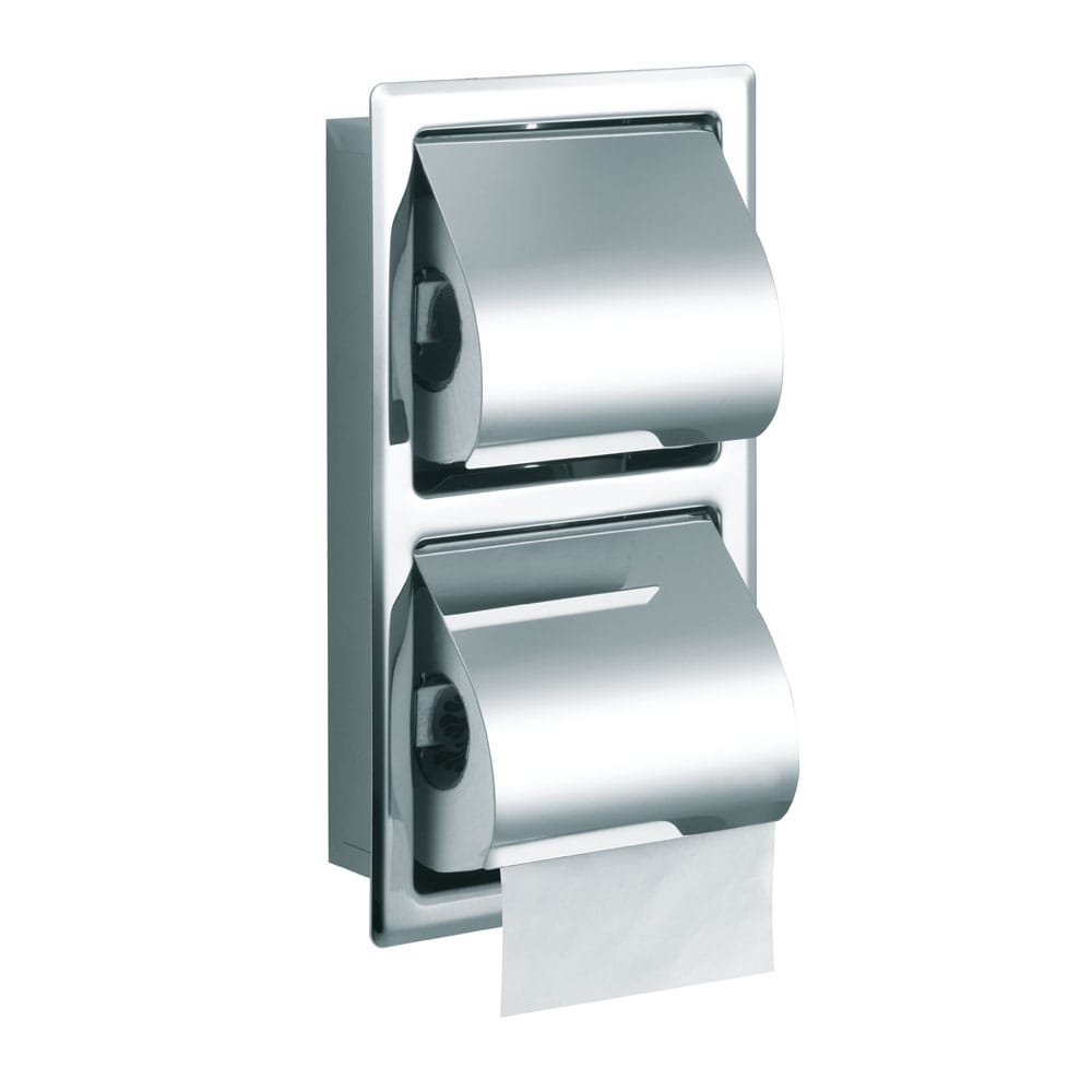 2332L Stainless Steel Double Recessed Toilet Paper Holder