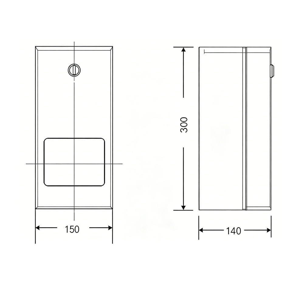 2382 stainless steel double toilet paper holder With Cover - Image 3