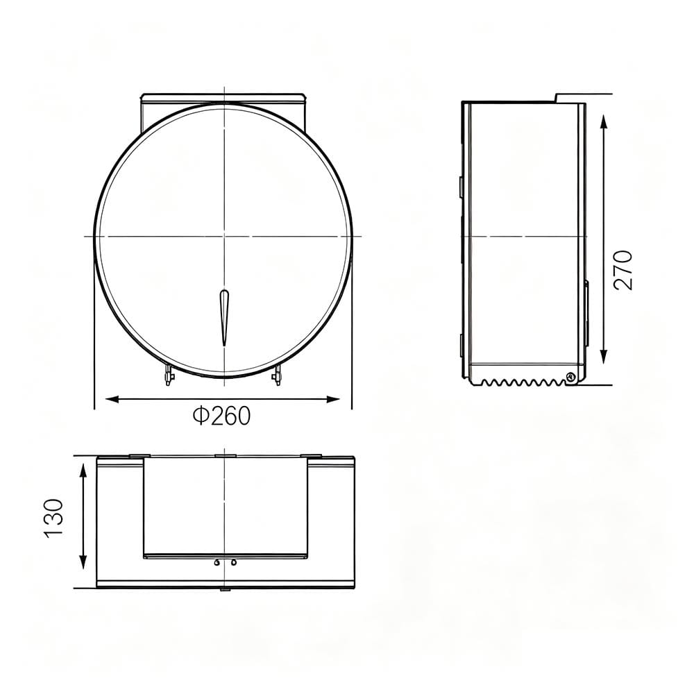 8300T Commerical Jumbo Toilet Paper Dispenser With Shelf - Image 2
