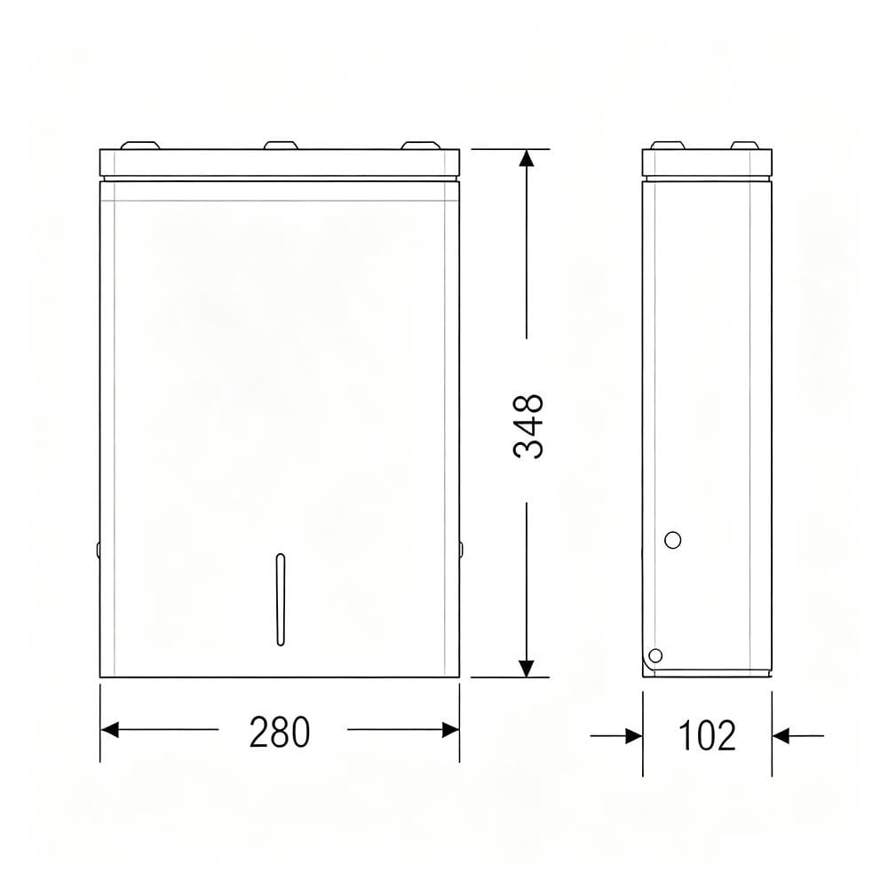 8314A Commercial Multifold Stainless Steel Paper Towel Dispenser - Image 4