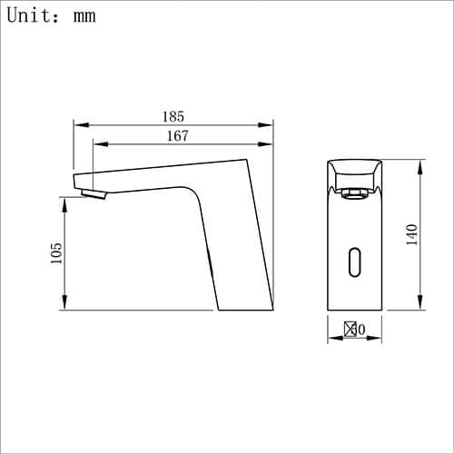 LT0001_1 Commercial Deck mount Sensor Water Tap
