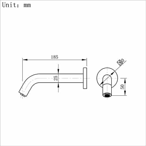 LT0048 Bathroom Wall Mount Sensor Faucet ,one hole